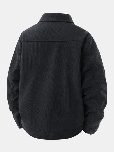 VESTE EN VELOURS CÔTELÉ À POCHES