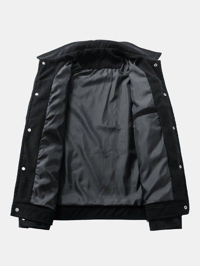 VESTE EN VELOURS CÔTELÉ À POCHES