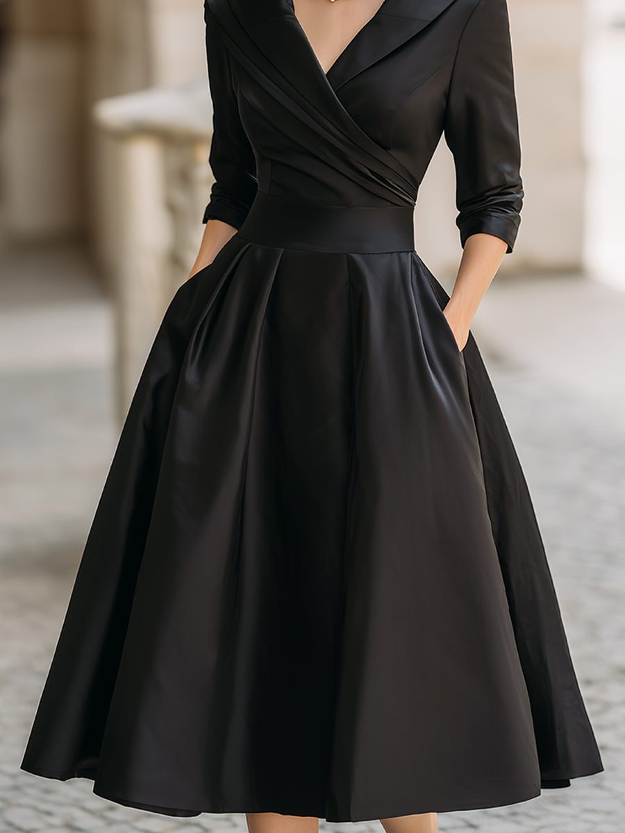 MATHILDE – ROBE MIDI EN SATIN