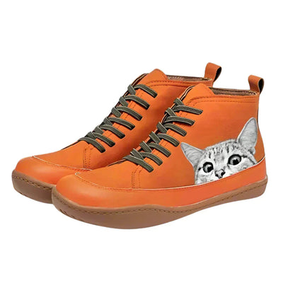 Lucien Paris - Bottines en cuir pour passionnés de chats