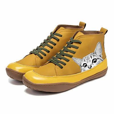 Lucien Paris - Bottines en cuir pour passionnés de chats