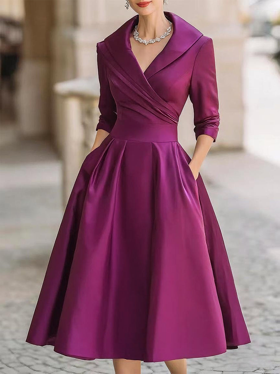 MATHILDE – ROBE MIDI EN SATIN