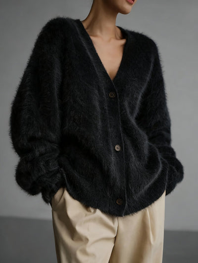 AUREANE - CARDIGAN COL ROND LUXUEUX