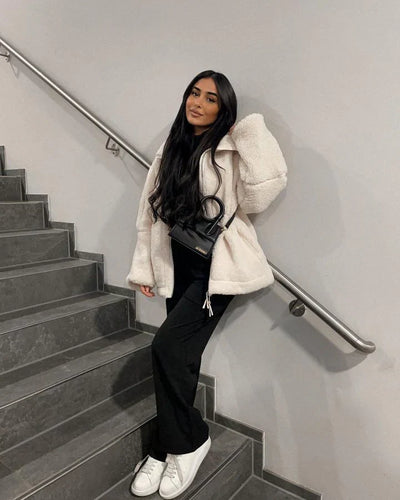 KAJA – MANTEAU EN TEDDY DOUX