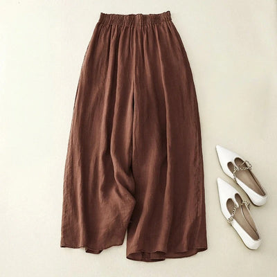 NICOLÉ - PANTALONS EN LIN ÉLÉGANTS