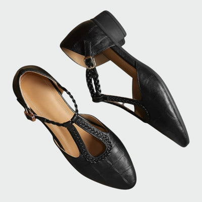 Olivia - Chaussures Mary Jane T-Bar à Talon Pointu