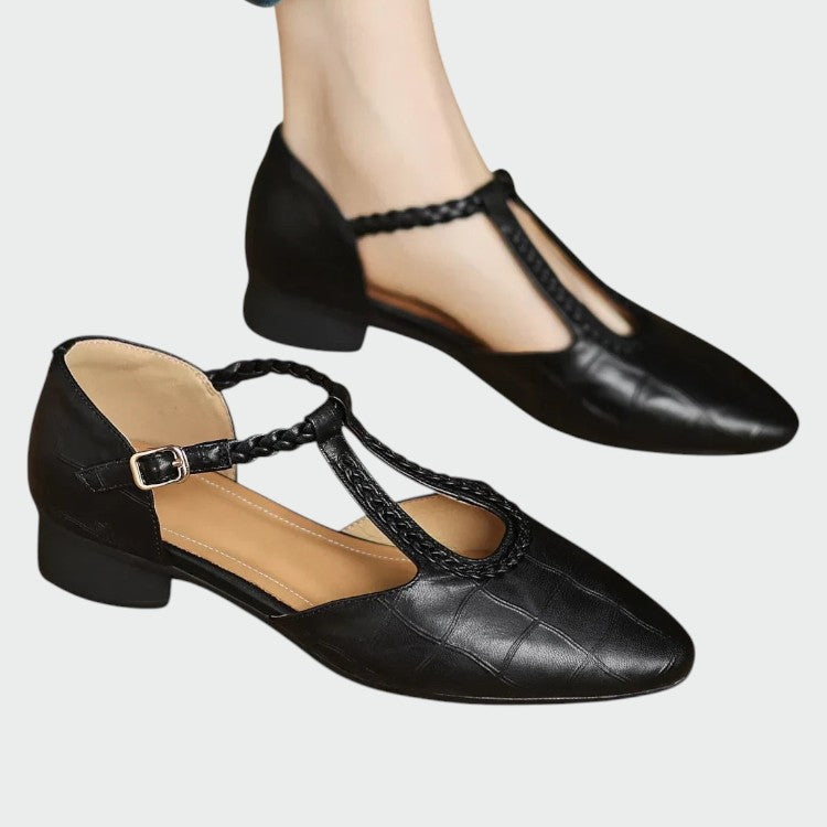 Olivia - Chaussures Mary Jane T-Bar à Talon Pointu