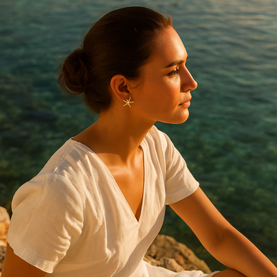 Coralia - Boucles d'Oreilles Étoile de Mer