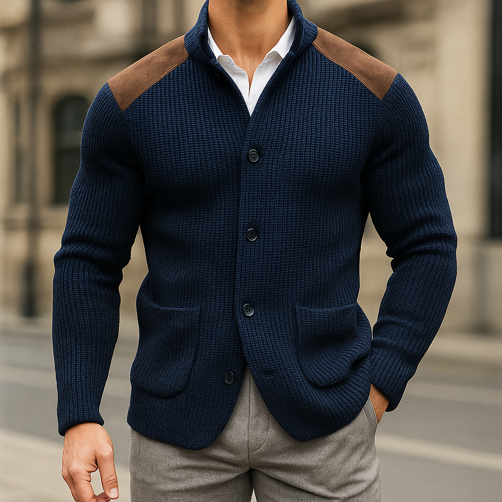 SILVORO - BLAZER EN TRICOT TEXTURÉ