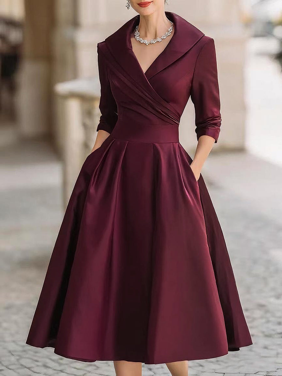 MATHILDE – ROBE MIDI EN SATIN