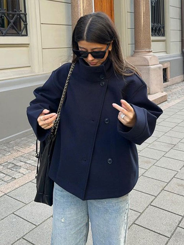 ARIANNA - VESTE COURTE POUR FEMME AVEC DOUBLE BOUTONNIÈRE ÉLÉGANTE