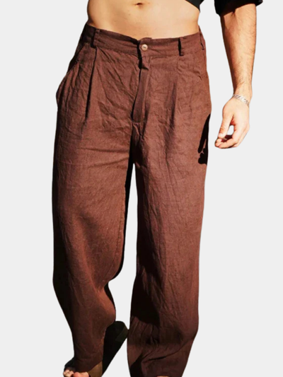 DARIO - PANTALON LARGE EN LIN