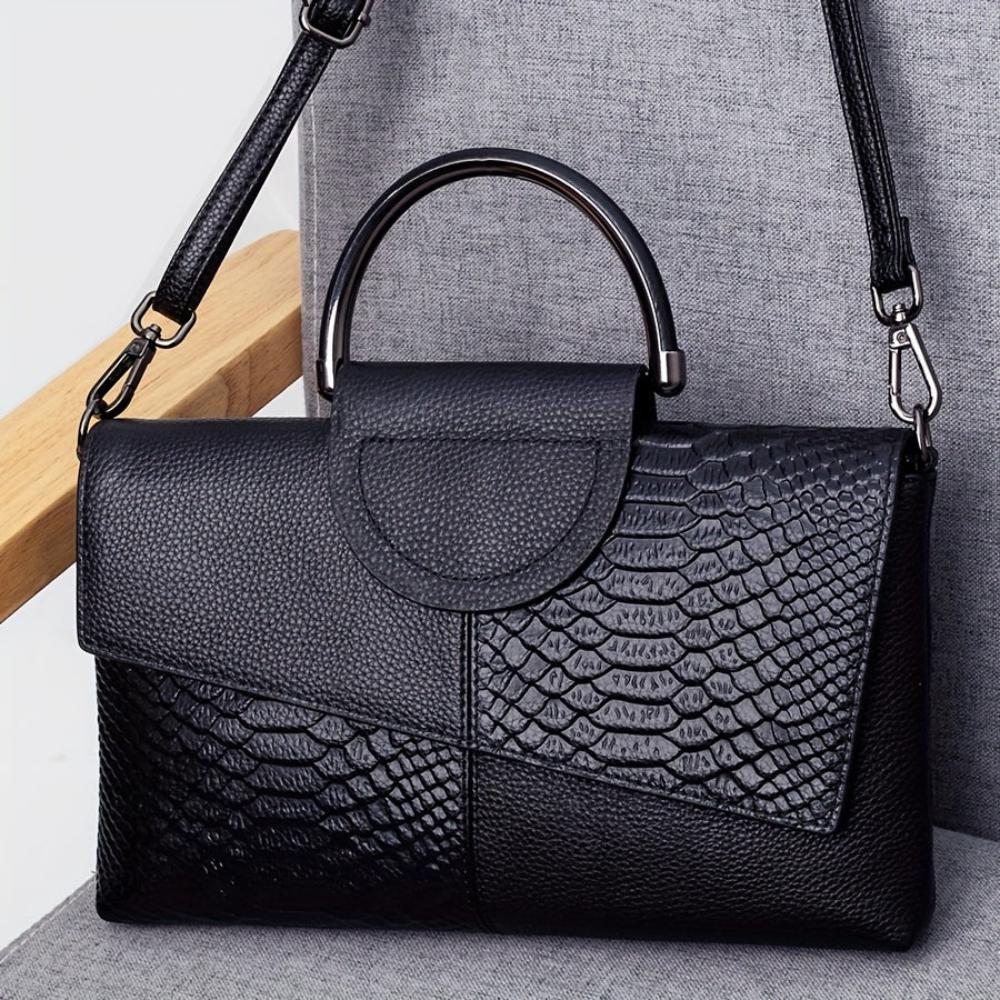 CELESTE - SAC DE LUXE À MOTIF CROCODILE
