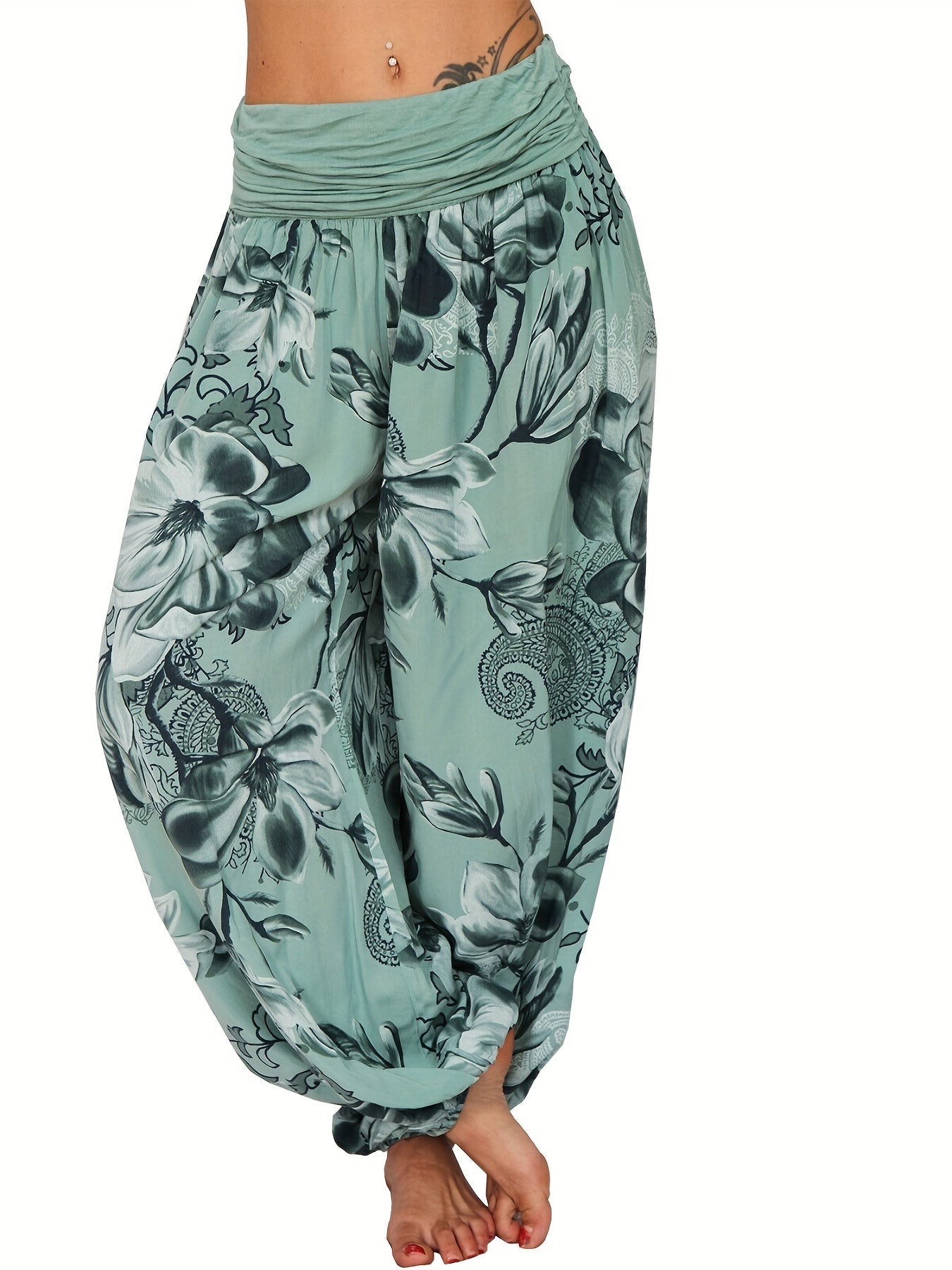 MURI - PANTALON BOHÉMIEN FLORAL ÉLÉGANT