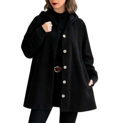 VILLIERS - VESTE À CAPUCHE EN VELOURS DÉCONTRACTÉE POUR L'AUTOMNE