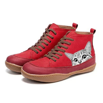 Lucien Paris - Bottines en cuir pour passionnés de chats
