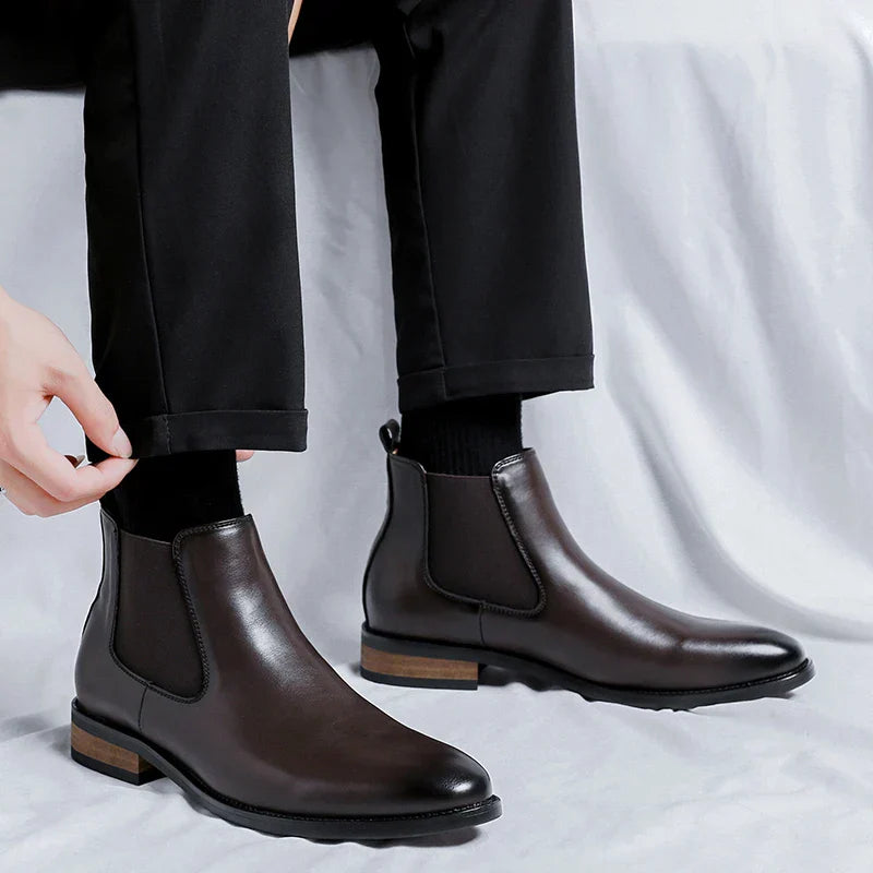 STIVALI BOTTES EN CUIR VÉRITABLE