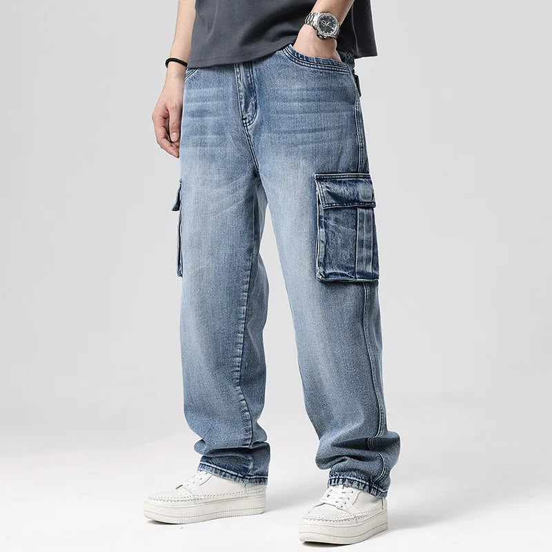 PANTALON CARGO EN DENIM