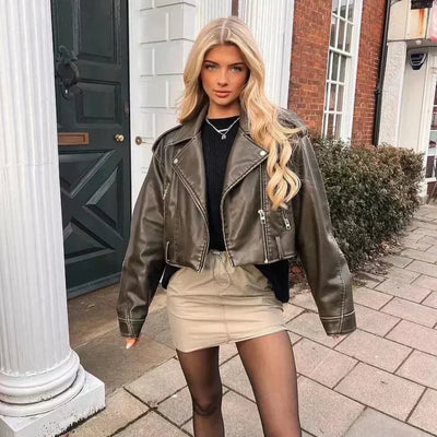 AUVRELLE - VESTE POLYVALENTE EN CUIR DE QUALITÉ