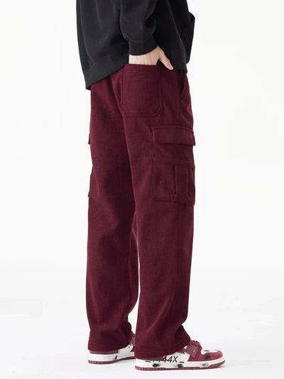 PANTALON EN VELOURS CÔTELÉ DOUBLÉ POLAIRE