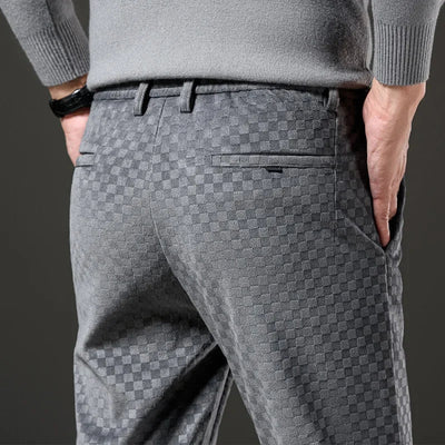 PANTALON À CARREAUX EN VELOURS CÔTELÉ