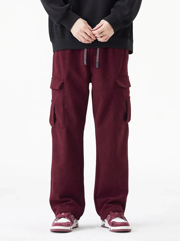 PANTALON EN VELOURS CÔTELÉ DOUBLÉ POLAIRE