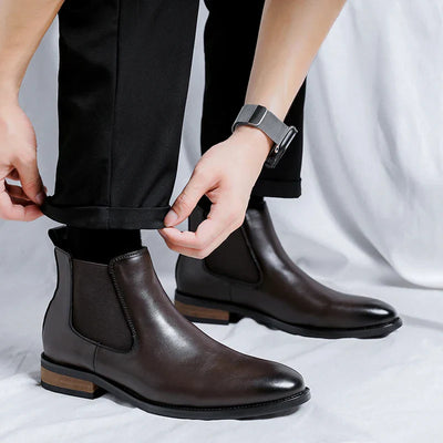 STIVALI BOTTES EN CUIR VÉRITABLE