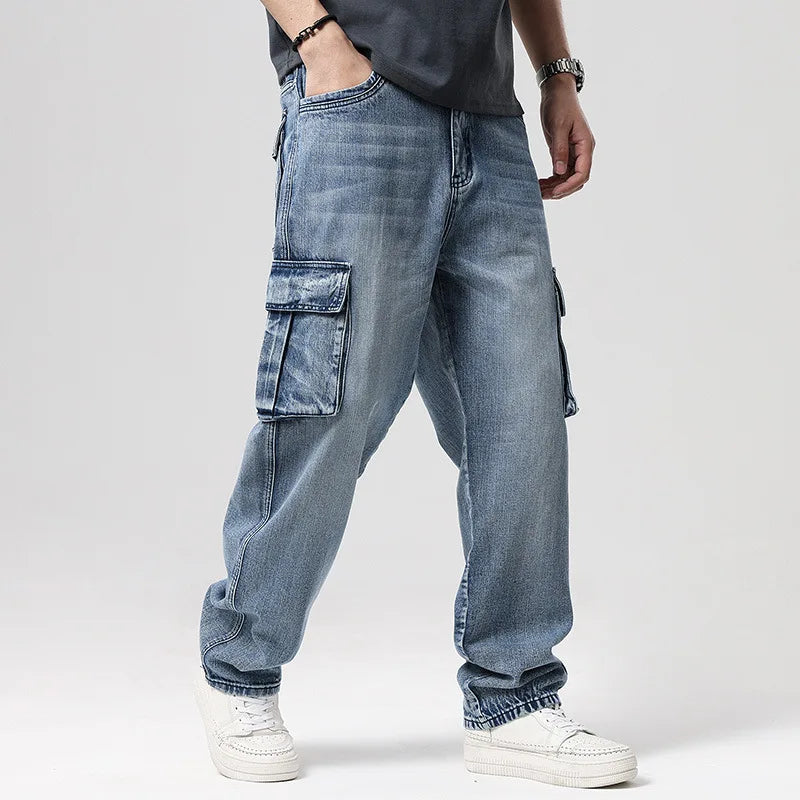 PANTALON CARGO EN DENIM