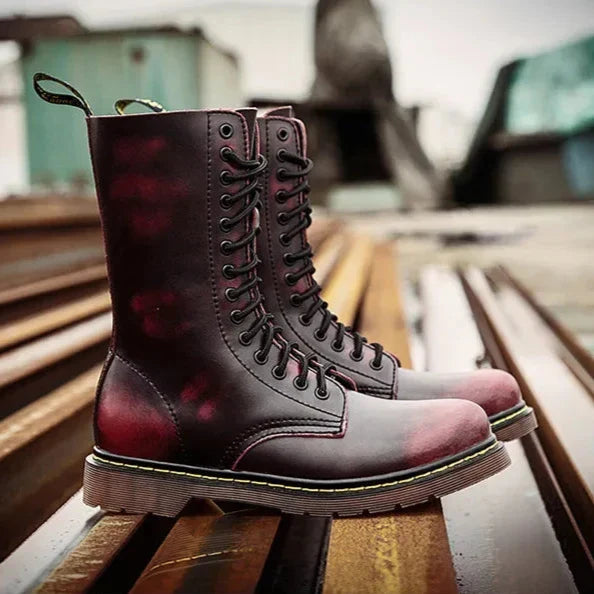 ALVAREZ BOTTES EN CUIR