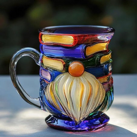 TASSE ARTISANAL DE STYLE NAIN AVEC MOTIFS DE LIVRES 3D