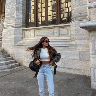 AUVRELLE - VESTE POLYVALENTE EN CUIR DE QUALITÉ