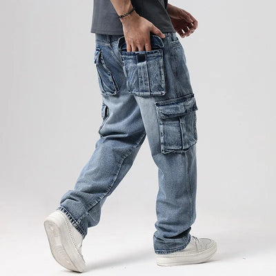 PANTALON CARGO EN DENIM