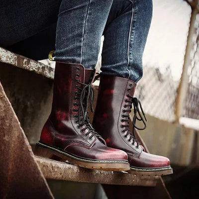 ALVAREZ BOTTES EN CUIR