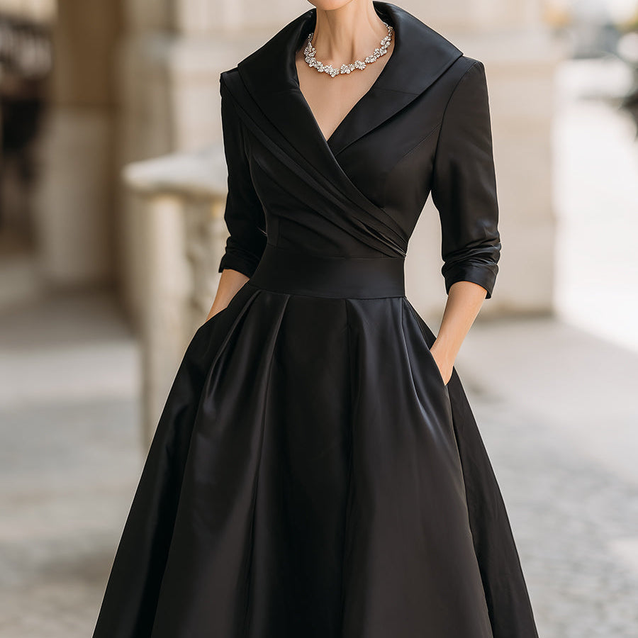 MATHILDE – ROBE MIDI EN SATIN