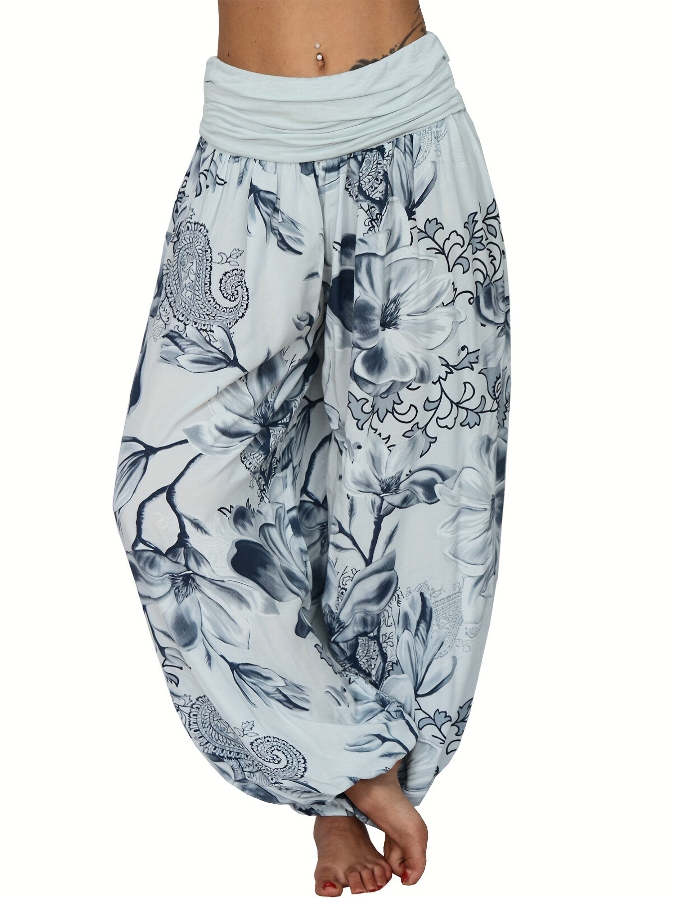 MURI - PANTALON BOHÉMIEN FLORAL ÉLÉGANT