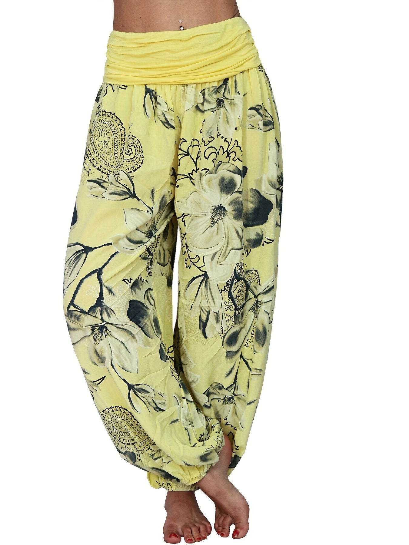 MURI - PANTALON BOHÉMIEN FLORAL ÉLÉGANT