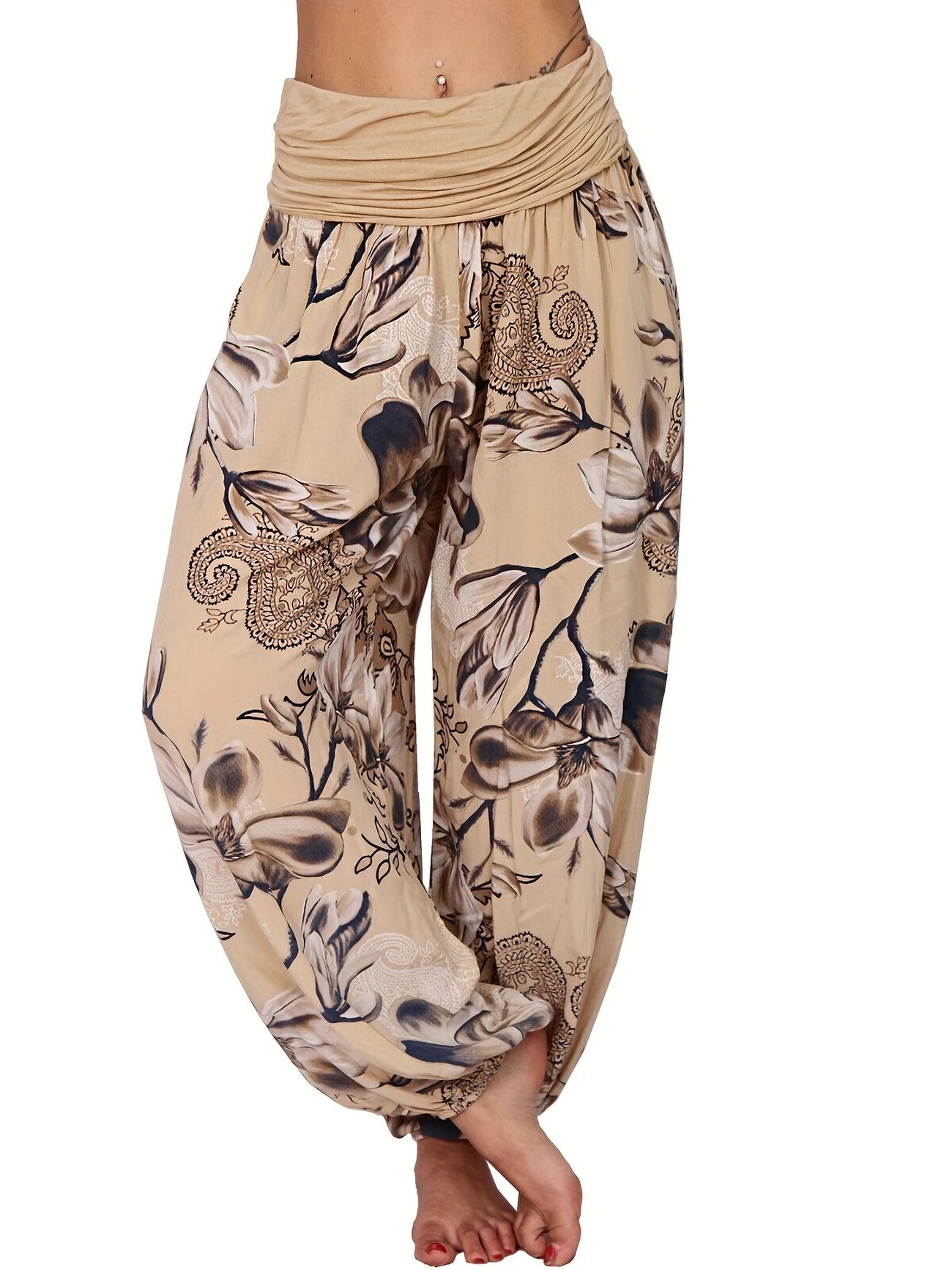 MURI - PANTALON BOHÉMIEN FLORAL ÉLÉGANT