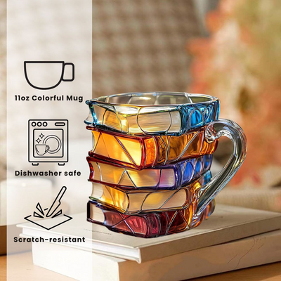 TASSE 3D BONHEUR DE LECTURE FAITE À LA MAIN – ORIGINALE