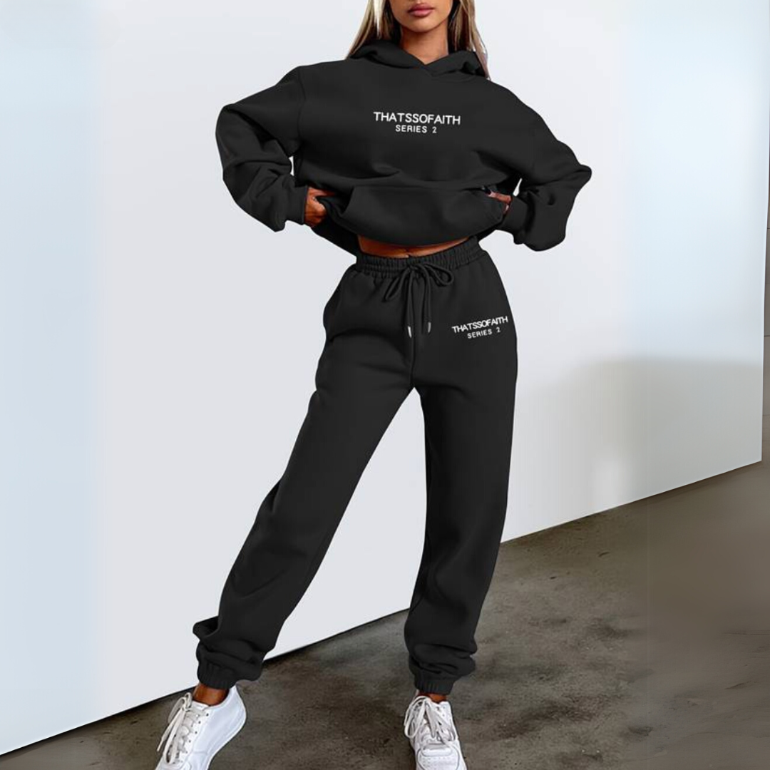 Faylen - Ensemble de jogging à capuche confortable en deux pièces